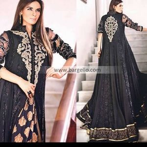 Long dress features dazzling embellishments